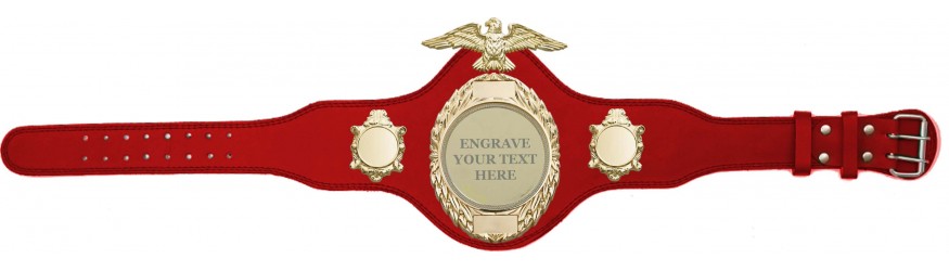 CHAMPIONSHIP BELT - PLT288/G/ENGRAVE - AVAILABLE IN 4 COLOURS